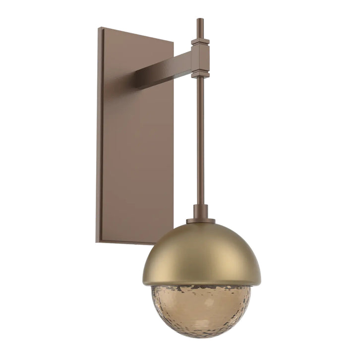 Cabochon Tempo Sconce by Hammerton Studio in Burnished Bronze with Bronze glass