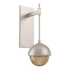 Cabochon Tempo Sconce by Hammerton Studio in Beige Silver with Bronze glass