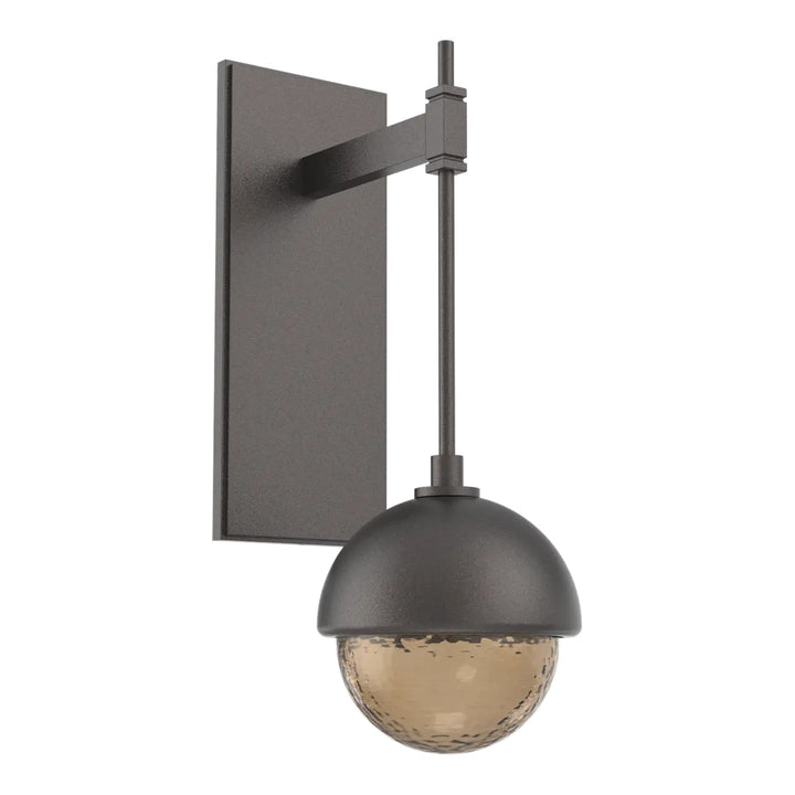 Cabochon Tempo Sconce by Hammerton Studio in Graphite with Bronze glass