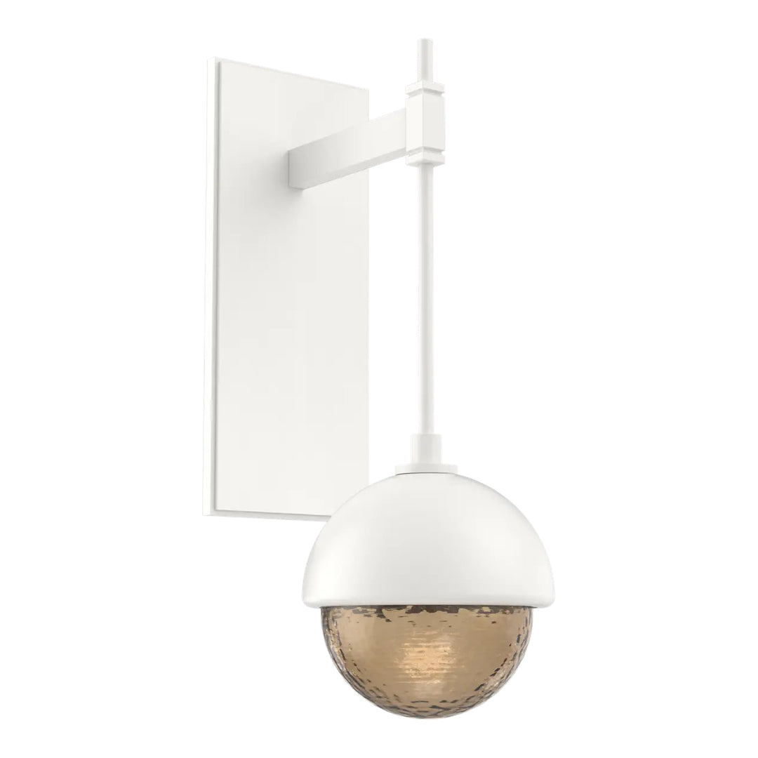 Cabochon Tempo Sconce by Hammerton Studio in Salt White with Bronze glass