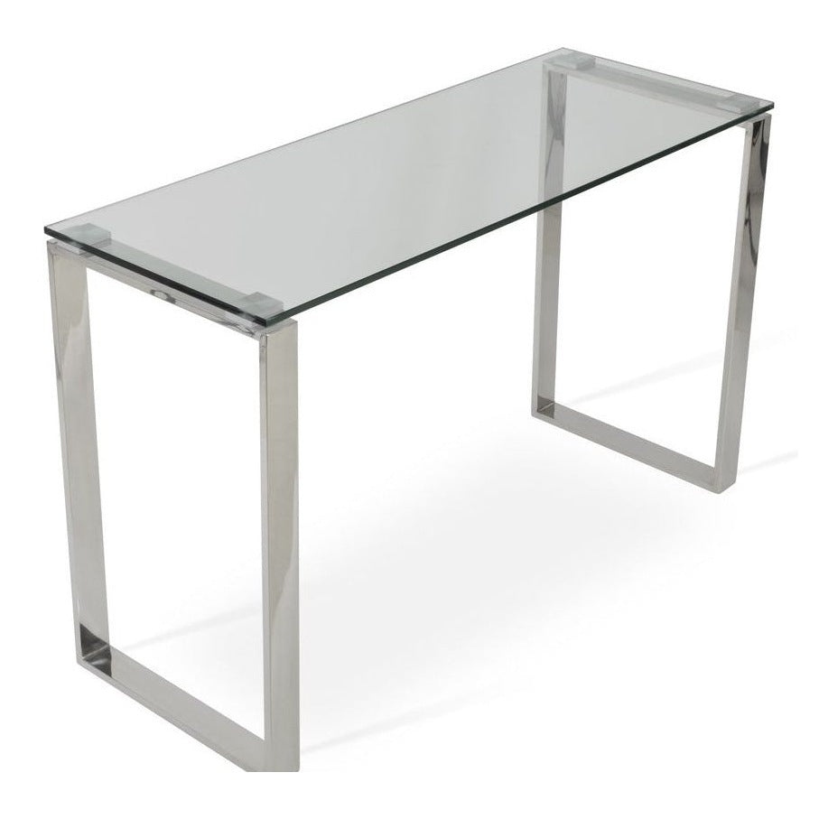 Calvin Glass Console Sofa Table by Soho Concept — full product view