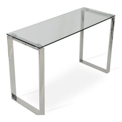 Calvin Glass Console Sofa Table by Soho Concept — full product view