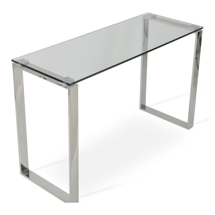 Calvin Glass Console Sofa Table by Soho Concept — full product view