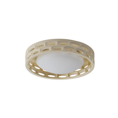 Cambria 13" LED Flush Mount - 5CCT by ET2 Lighting in Oyster, front view