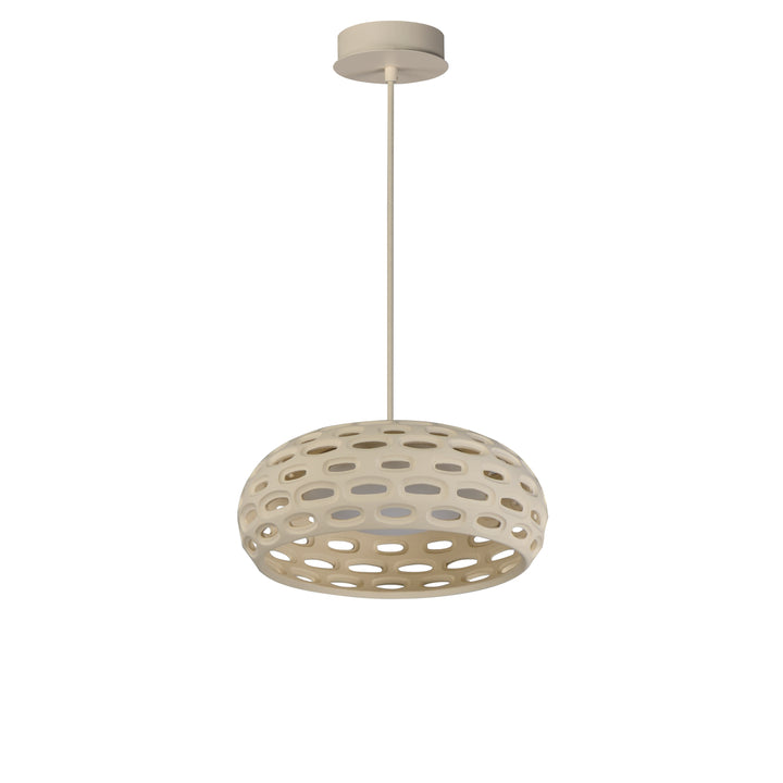Cambria Small LED Pendant - 5CCT by ET2 Lighting in Oyster, front view