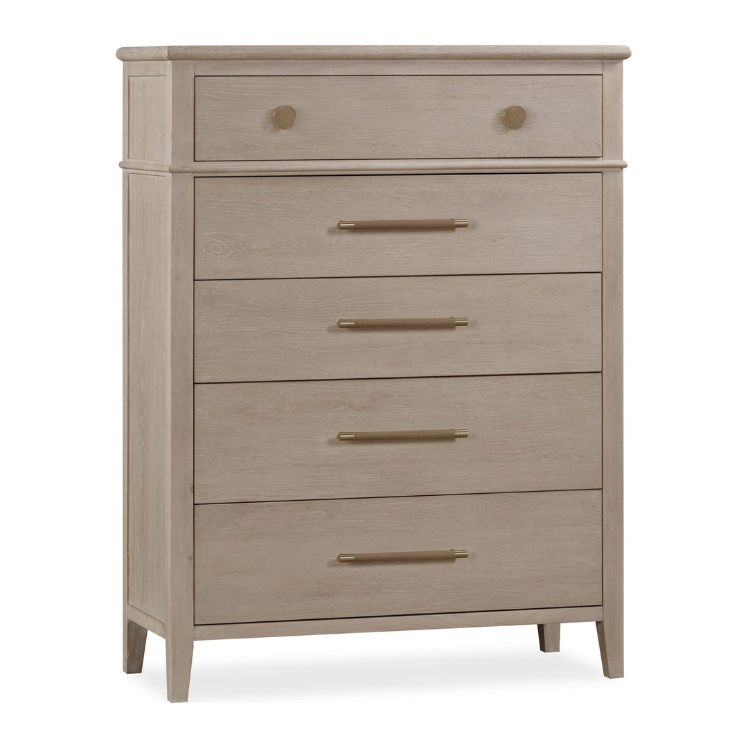 Camden Five Drawer Chest by Modus in Chai — on a white background