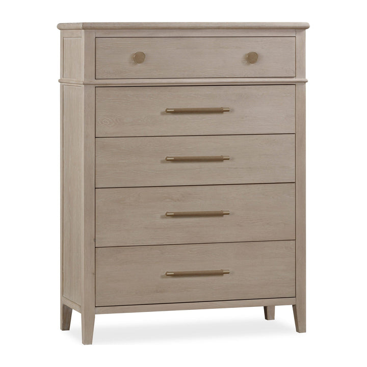 Camden Five Drawer Chest by Modus in Chai — on a white background