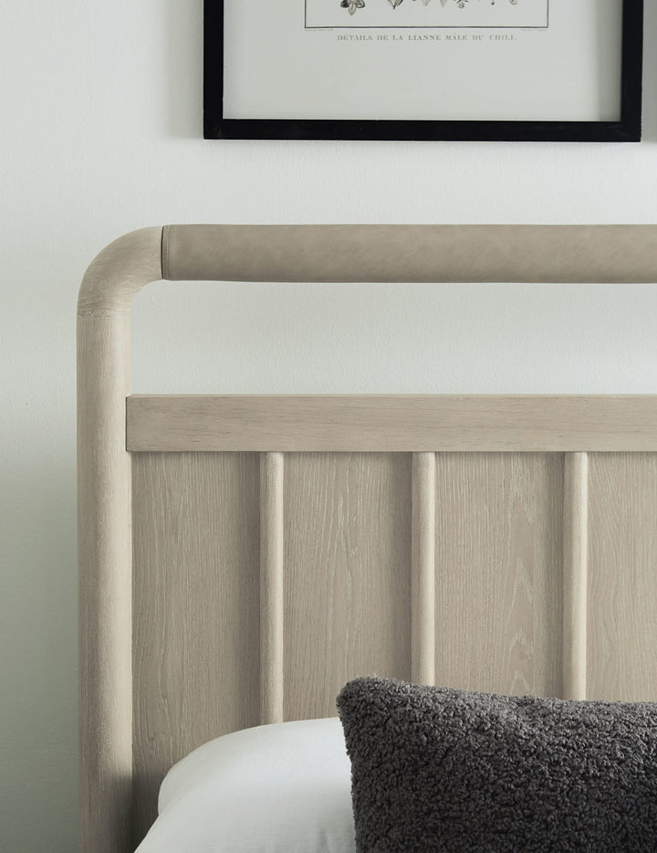 Camden Shiplap Platform Bed in Chai styled in a bedroom