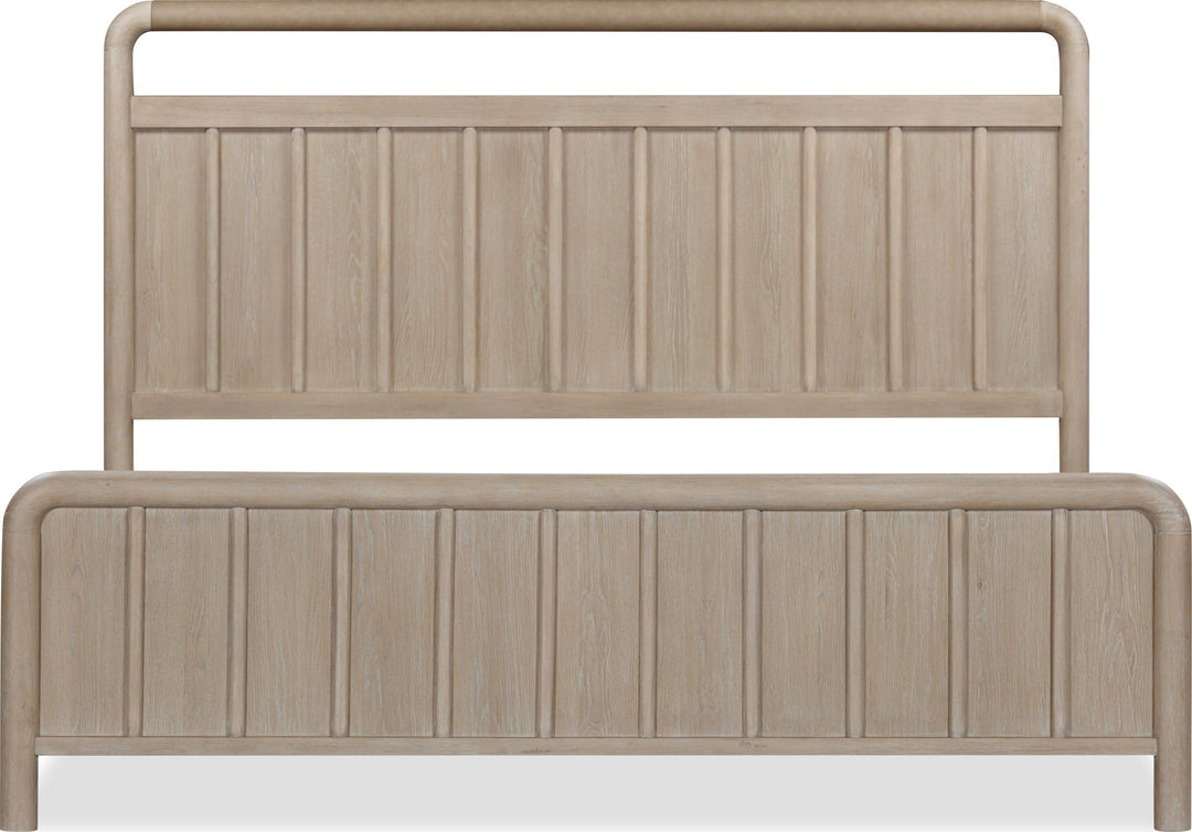 Camden Shiplap Platform Bed in Chai — front view without mattress