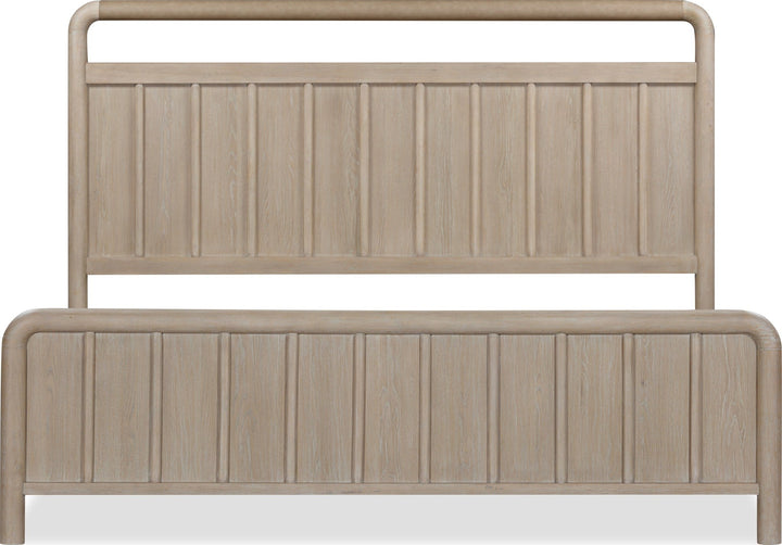 Camden Shiplap Platform Bed in Chai — front view without mattress