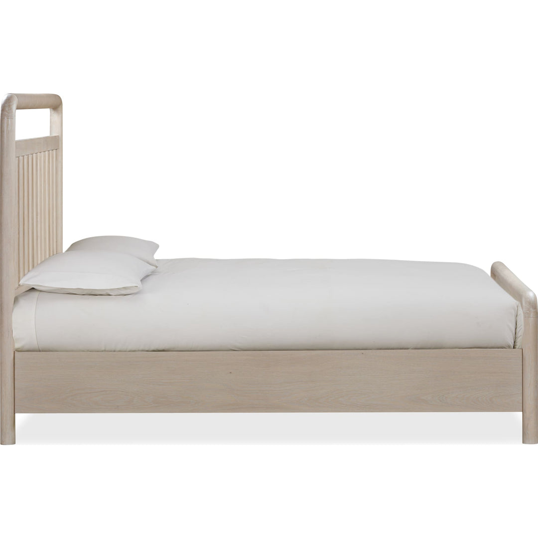 Camden Shiplap Platform Bed in Chai — white background, side profile