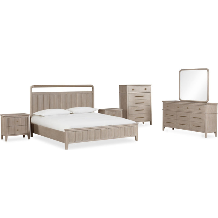 Camden Shiplap Platform Bed in Chai — shown with the Camden bedroom group — white background