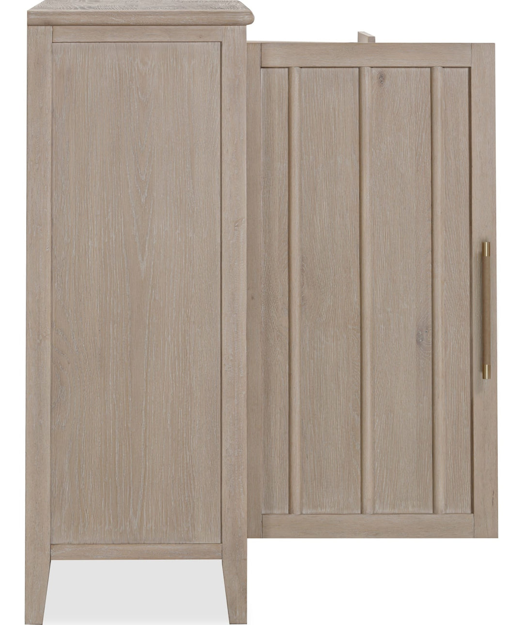Camden Six Drawer One Door Chest in Chai — side view