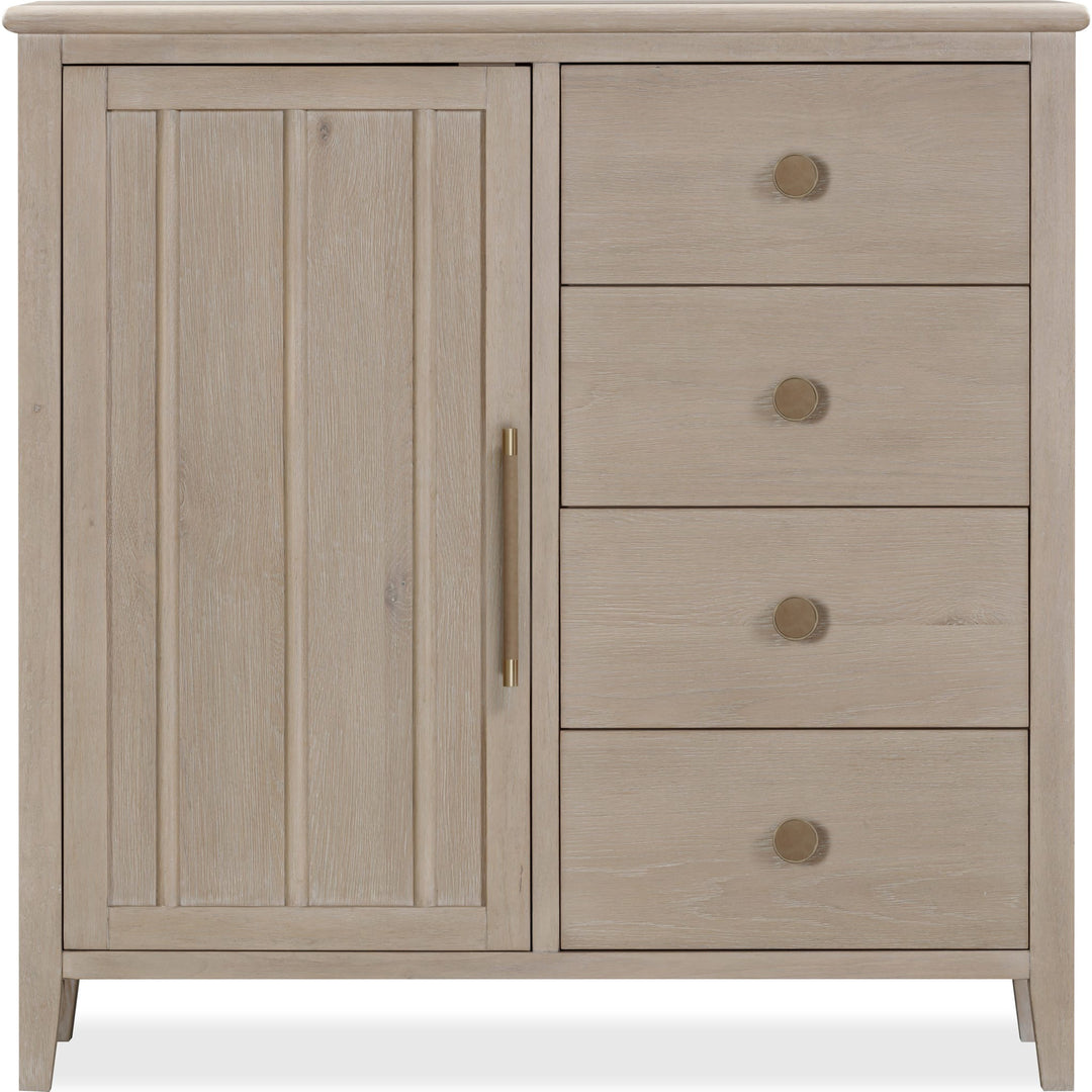 Camden Six Drawer One Door Chest in Chai — on a white background