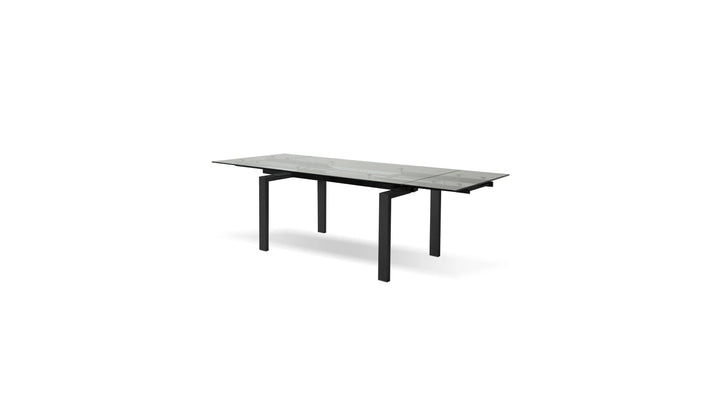 CANTRO Dining Table in Clear Glass - Black by Mobital product view