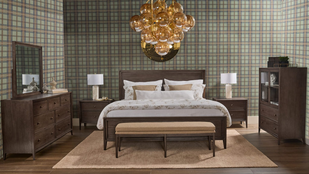 Carlisle Dresser in Pecan Pie — in a bedroom setting