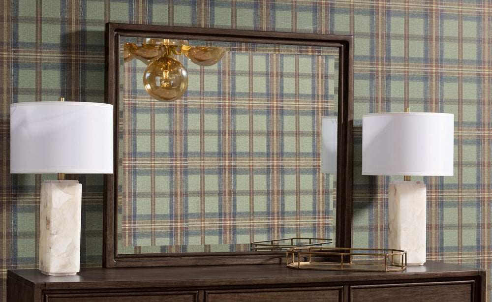 Carlisle Dresser Mirror in Pecan Pie — styled on the matching dresser (sold separately)