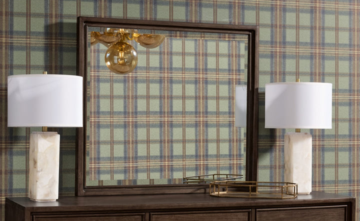 Carlisle Dresser Mirror in Pecan Pie — styled on the matching dresser (sold separately)