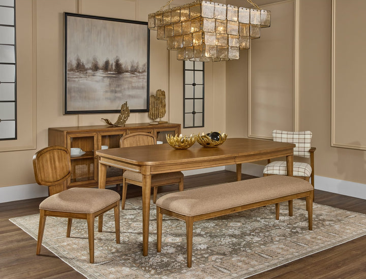 Carlisle Extendable Dining Table in Toffee Crunch — lifestyle photo