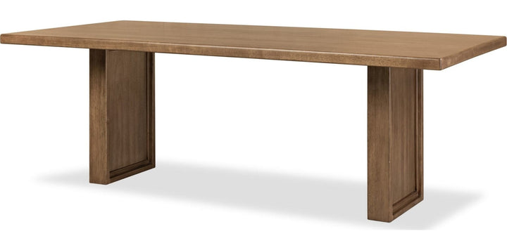 Carlisle Fixed Dining Table in Toffee Crunch — product view on a white background
