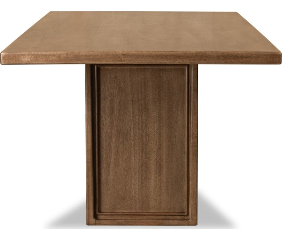 Carlisle Fixed Dining Table in Toffee Crunch — product view on a white background