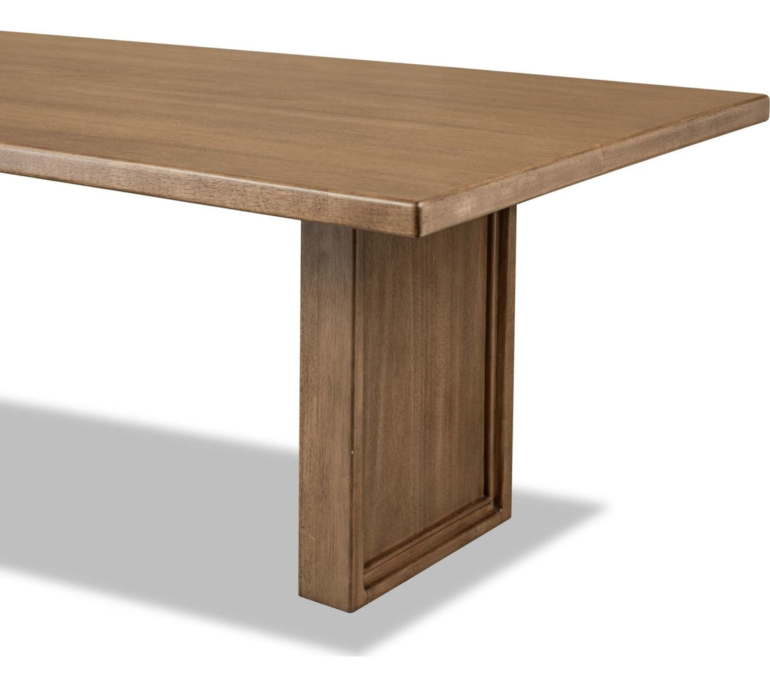 Carlisle Fixed Dining Table in Toffee Crunch — product view on a white background