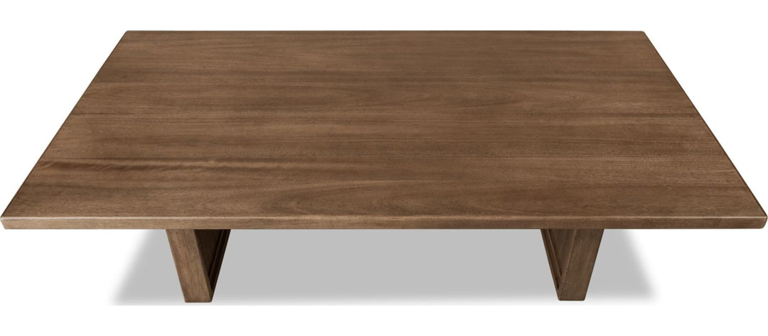Carlisle Fixed Dining Table in Toffee Crunch — product view on a white background