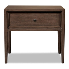 Carlisle One Drawer Nightstand with Cord Management by Modus in Pecan Pie — on a white background