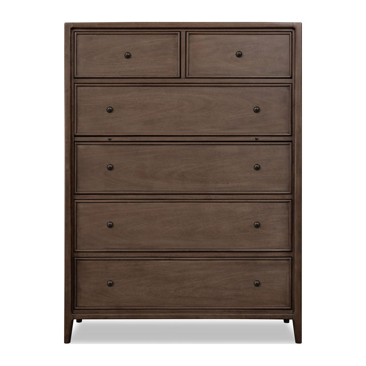 Carlisle Six Drawer Chest by Modus in Pecan Pie — on a white background