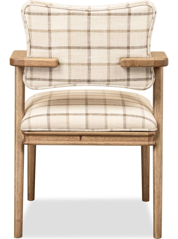 Carlisle Upholstered Arm Chair in Picnic — product view on a white background