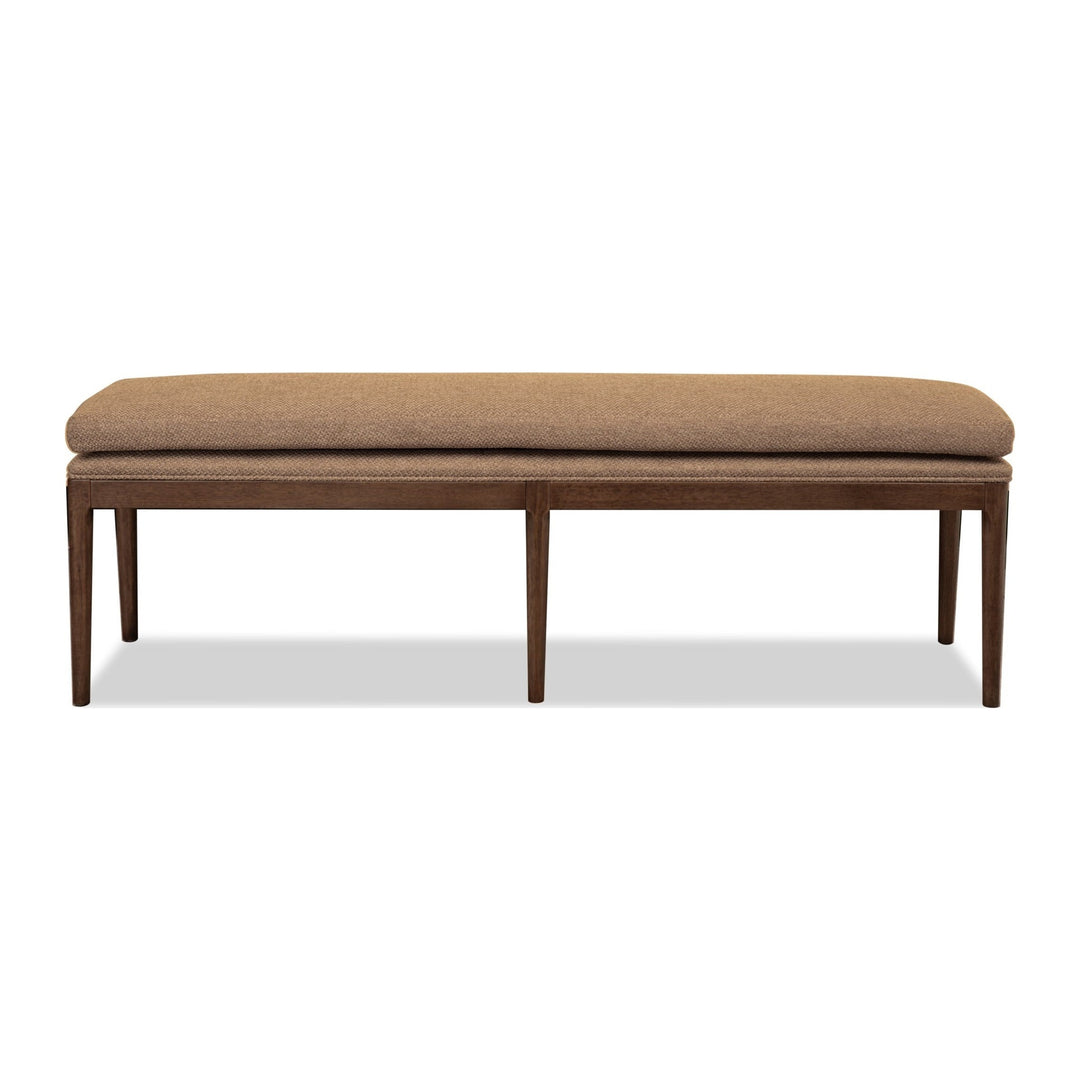 Carlisle Upholstered Bench by Modus in Pecan Pie — on a white background