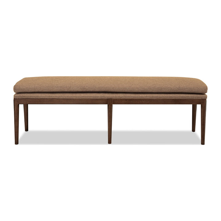 Carlisle Upholstered Bench by Modus in Pecan Pie — on a white background