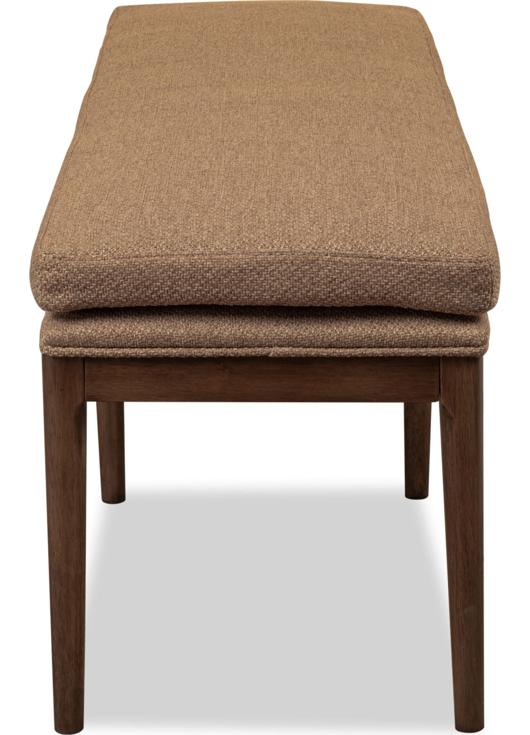 Carlisle Upholstered Bench in Pecan Pie — side view