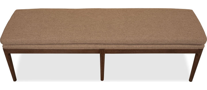 Carlisle Upholstered Bench in Pecan Pie — on a white background