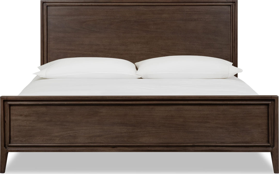 Carlisle Wood Panel Bed — white background, front view