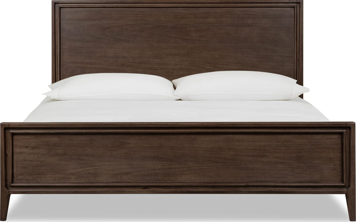 Carlisle Wood Panel Bed — white background, front view