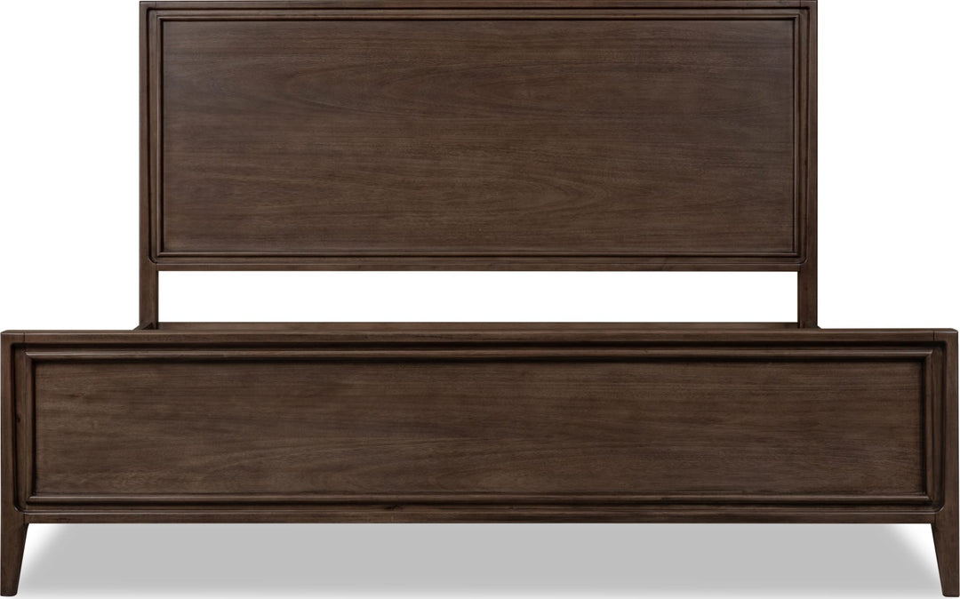 Carlisle Wood Panel Bed — front view without mattress