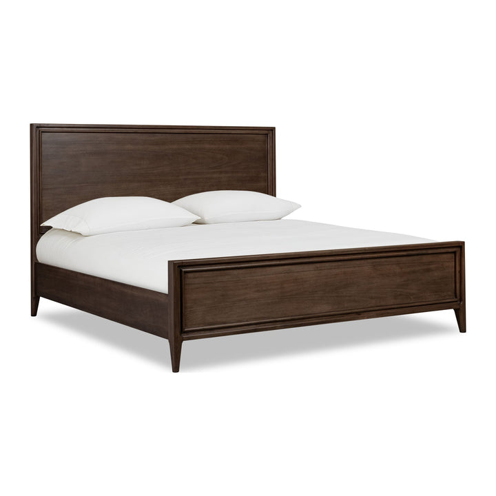 Carlisle Wood Panel Bed by Modus — white background, angled view