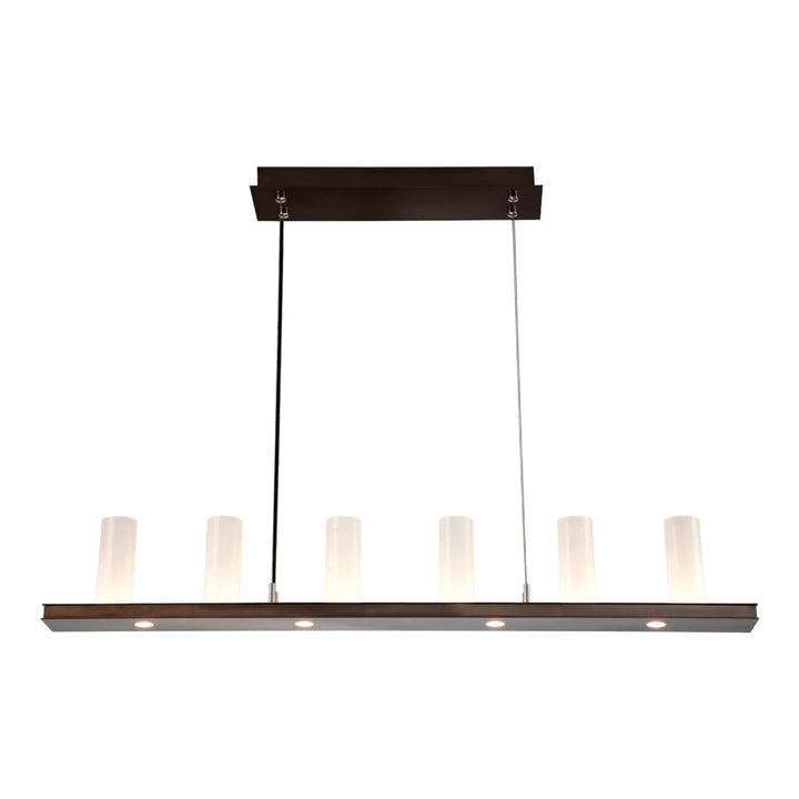 Carlyle Corona Linear Chandelier by Hammerton Studio in Burnished Bronze