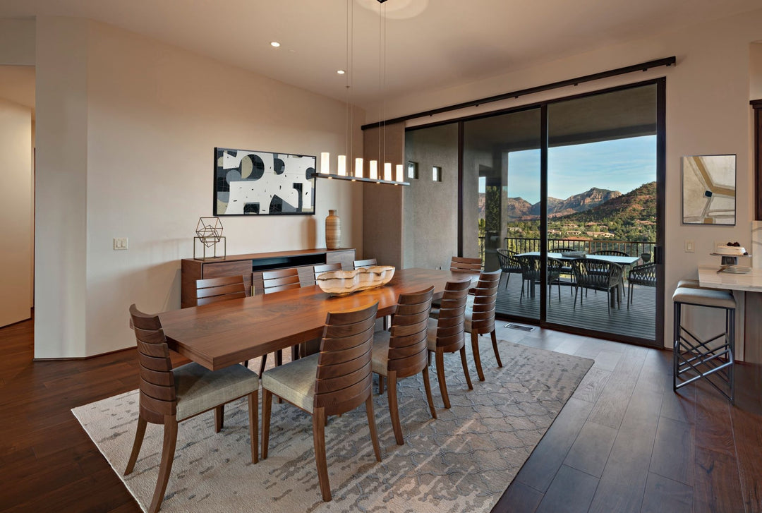 Carlyle Corona Linear Chandelier by Hammerton Studio in a styled interior