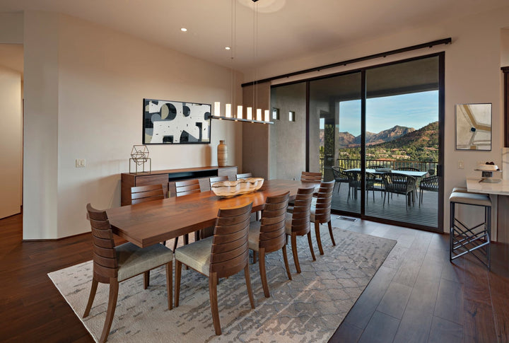 Carlyle Corona Linear Chandelier by Hammerton Studio in a styled interior