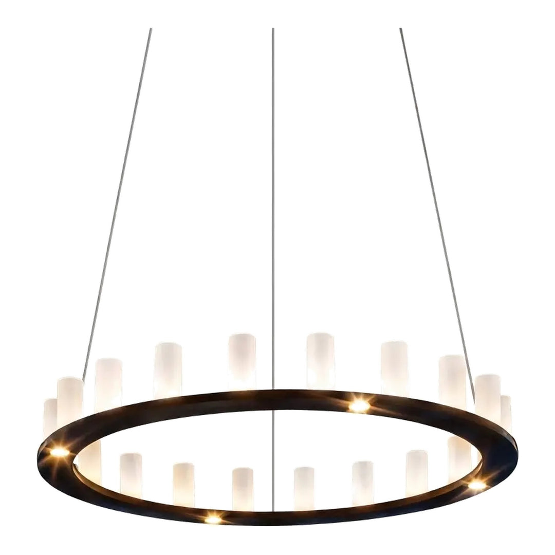 Carlyle Corona Ring Chandelier by Hammerton Studio – Large in Matte Black