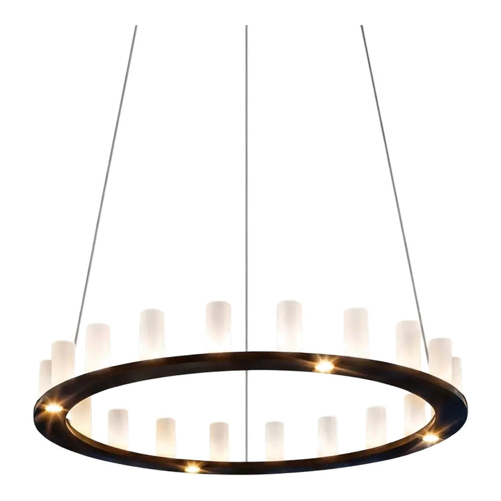 Carlyle Corona Ring Chandelier by Hammerton Studio – Large in Matte Black