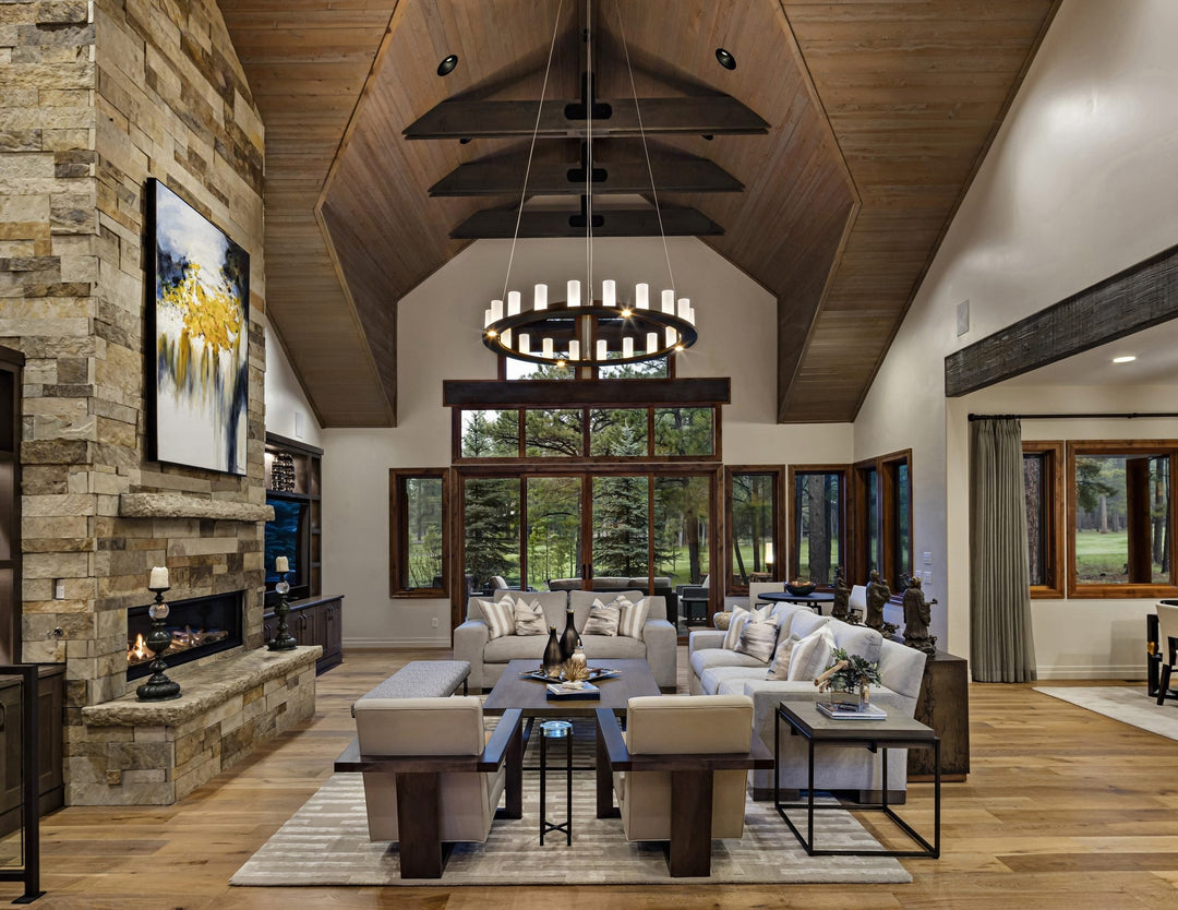 Carlyle Corona Ring Chandelier by Hammerton Studio in a styled interior