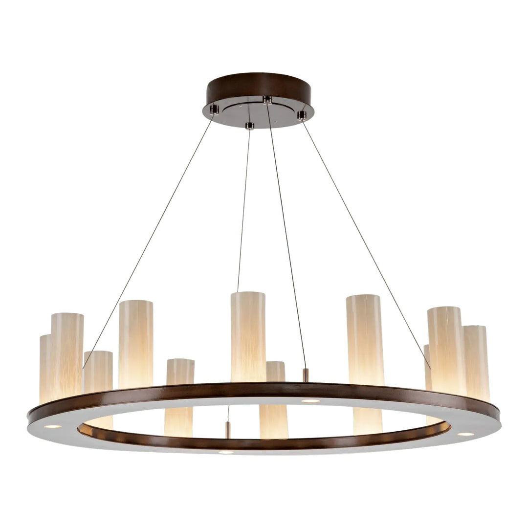 Carlyle Corona Ring Chandelier by Hammerton Studio – Medium in Beige Silver