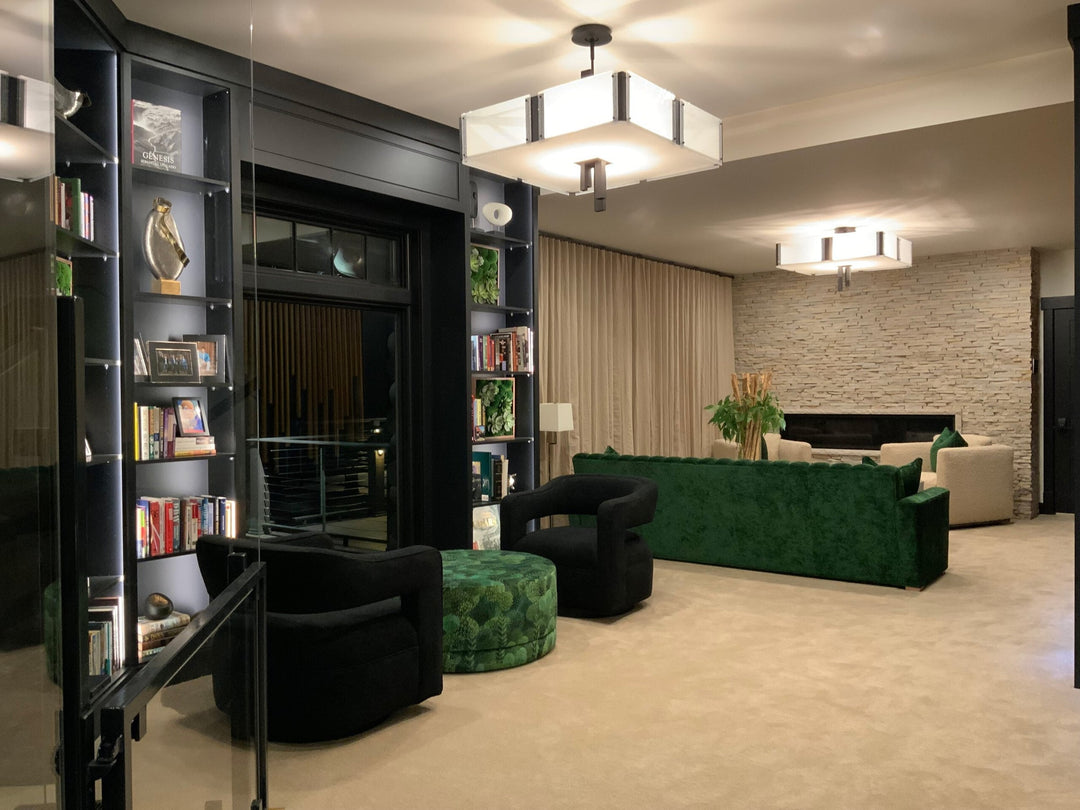 Carlyle Square Chandelier by Hammerton Studio in a styled interior