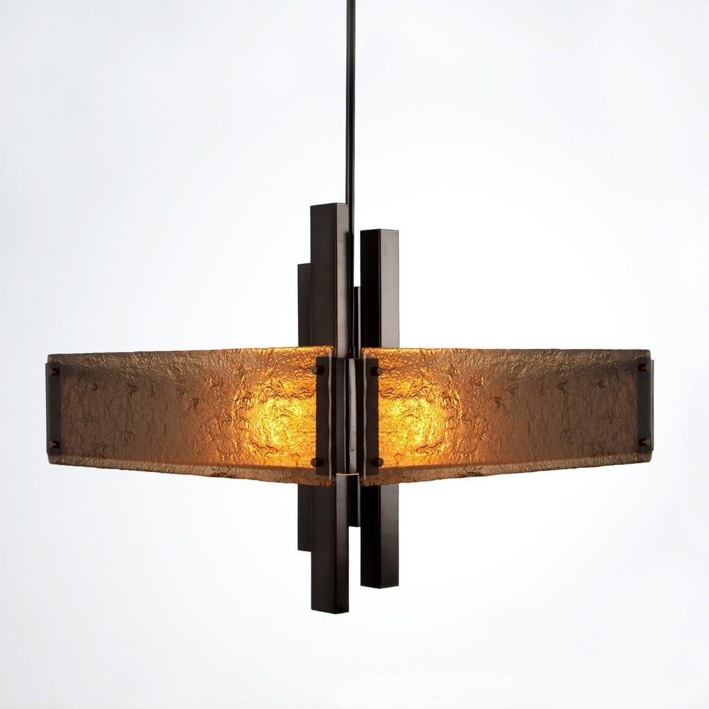 Carlyle Square Chandelier by Hammerton Studio in a styled interior