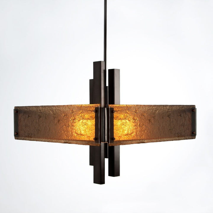 Carlyle Square Chandelier by Hammerton Studio in a styled interior