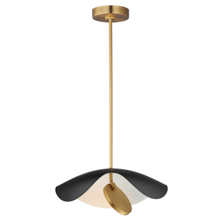 Carmen 16" LED Pendant by ET2 Lighting in Black / Gold finish