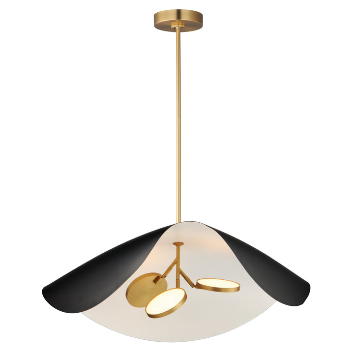 Carmen 32" LED Pendant by ET2 Lighting in Black / Gold finish